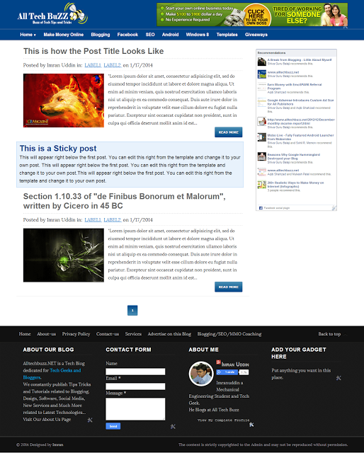 ATB Responsive Free Blogger Template