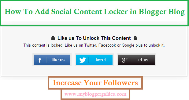 social content locker for blogger