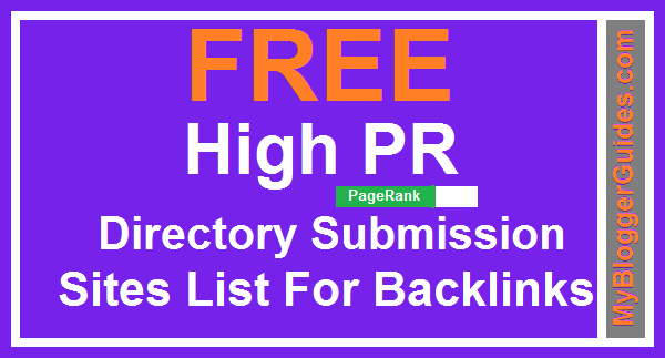 High PR Directory Submission Sites List