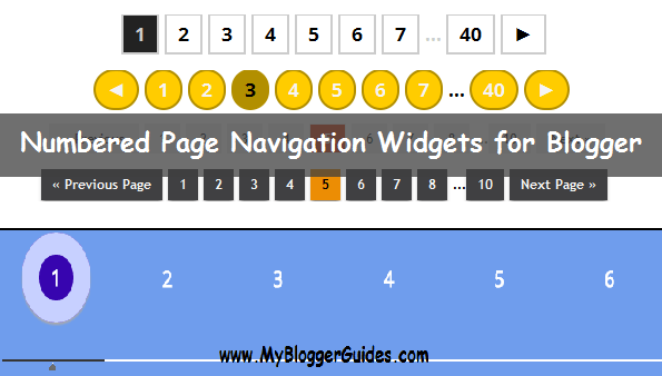 Numbered Page Navigation Widget for Blogger