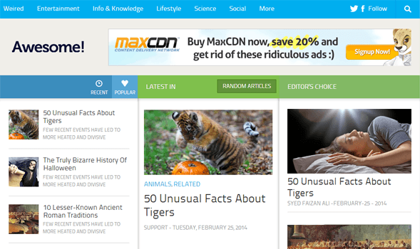 Awesome Mag Free Blogger Template