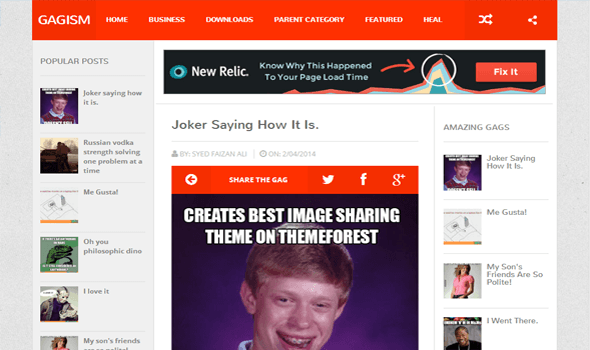 Gagism Free Blogger Template