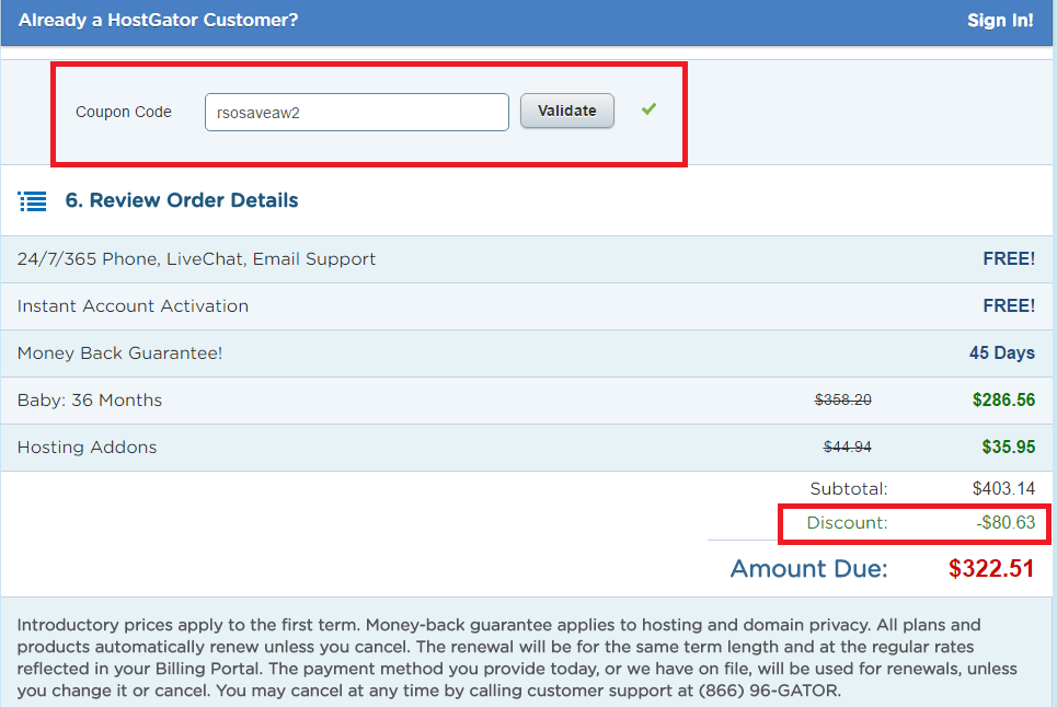 HOSTGATOR DISCOUNT