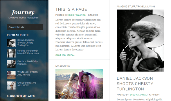 Journey Free Blogger Template