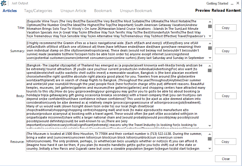 Kontent Machine Generated Content