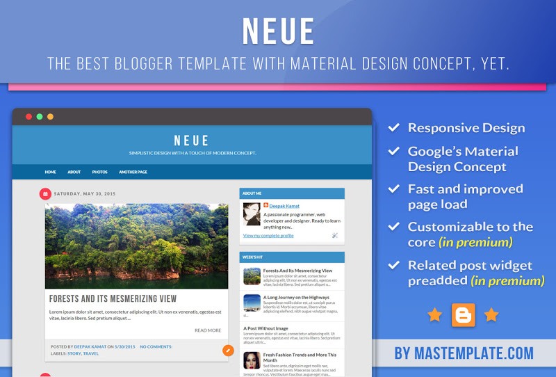 NEUE Free Blogger Template