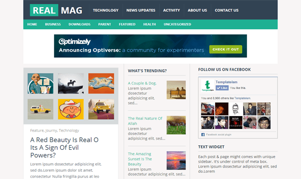 Real Mag Free Blogger Template