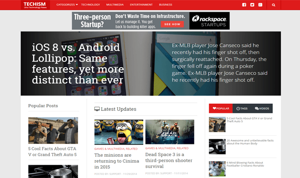 Techism Responsive Free Blogger Template