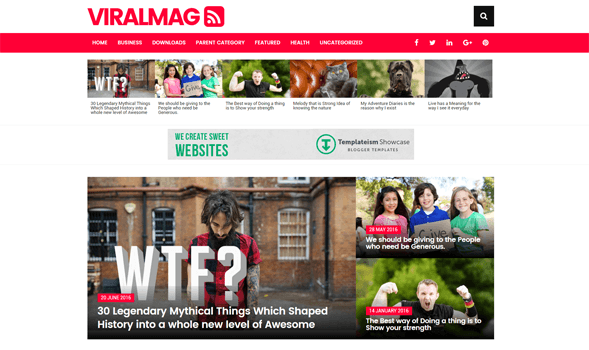 Viral Mag Responsive Free Blogger Template