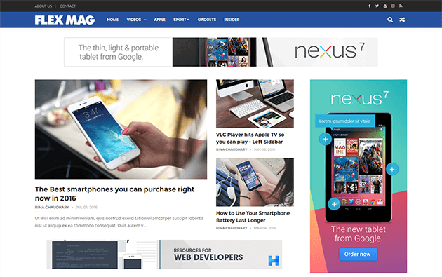 FlexMag Responsive Free Blogger Template